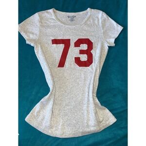 John Galt Heather Gray 73 Graphic Tee Short Sleeve Top